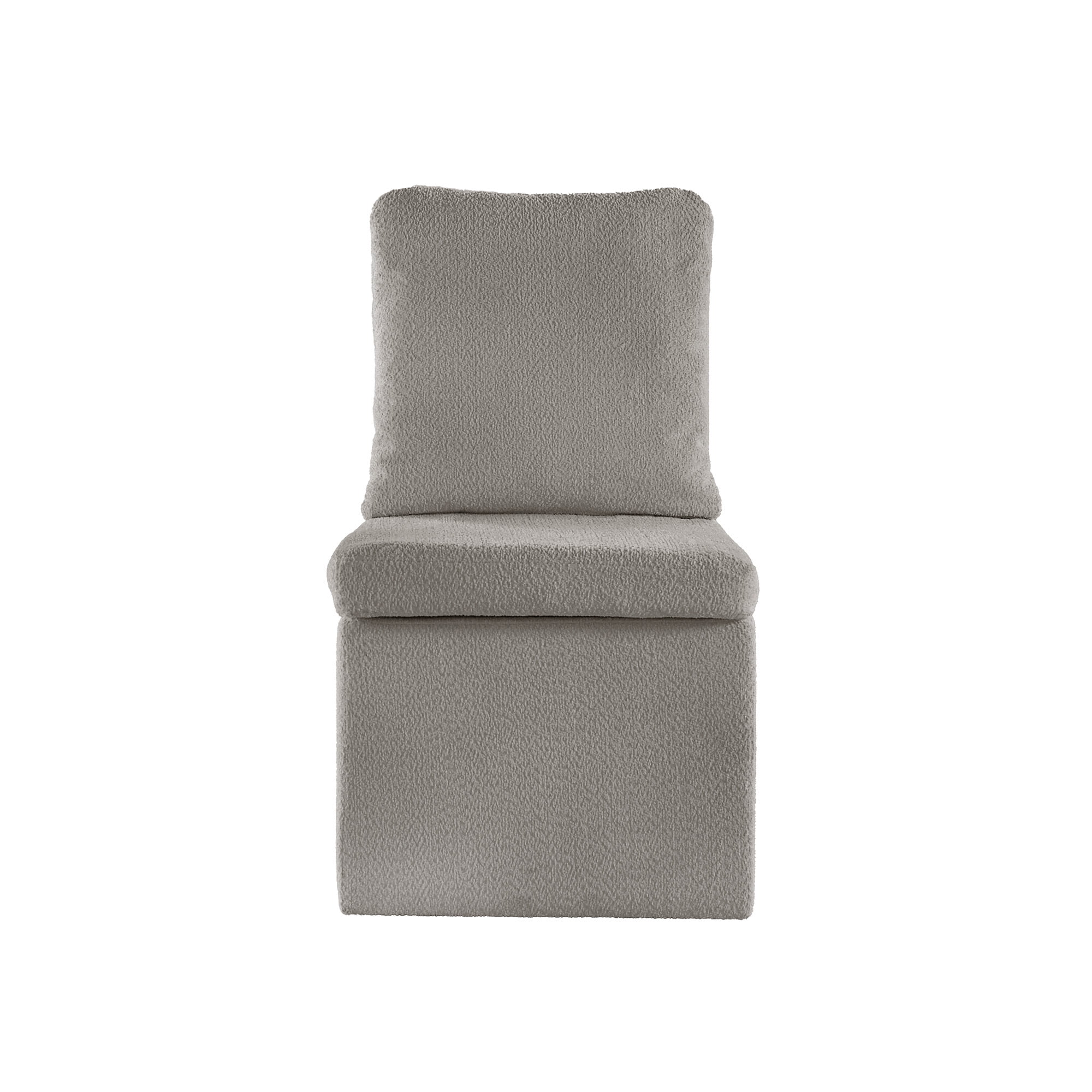 Weston Home Sanctuary Boucle Parson Dining Chair with Casters, Gray
