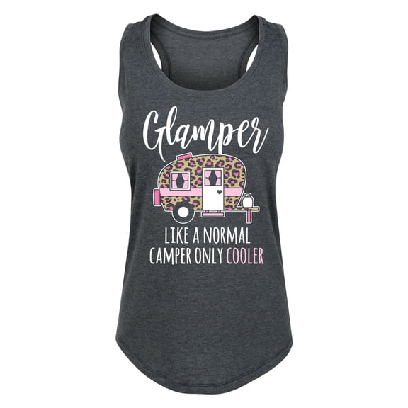 Instant Message - Glamper Like a Normal Camper Cooler - Women's Racerback Tank Top