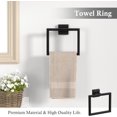 thumbnail image 5 of 5-Pieces Matte Black Bathroom Accessories Set, 23.6 Inch Bath Towel Bar Set, SUS 304 Stainless Steel Bathroom Hardware Set, Towel Racks for Bathroom Wall Mounted., 5 of 8