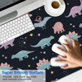 thumbnail image 2 of Long Mouse Pads for Desk,Black Dinosaurs Stars Pterosaurs Pattern Desk Mats on Top Of Desks, Desk Mouse Pad Extra Large with 3mm Non-Slip Base and Stitched Edge for Gaming,Office,Work,Home 47.3"x23.6", 2 of 6