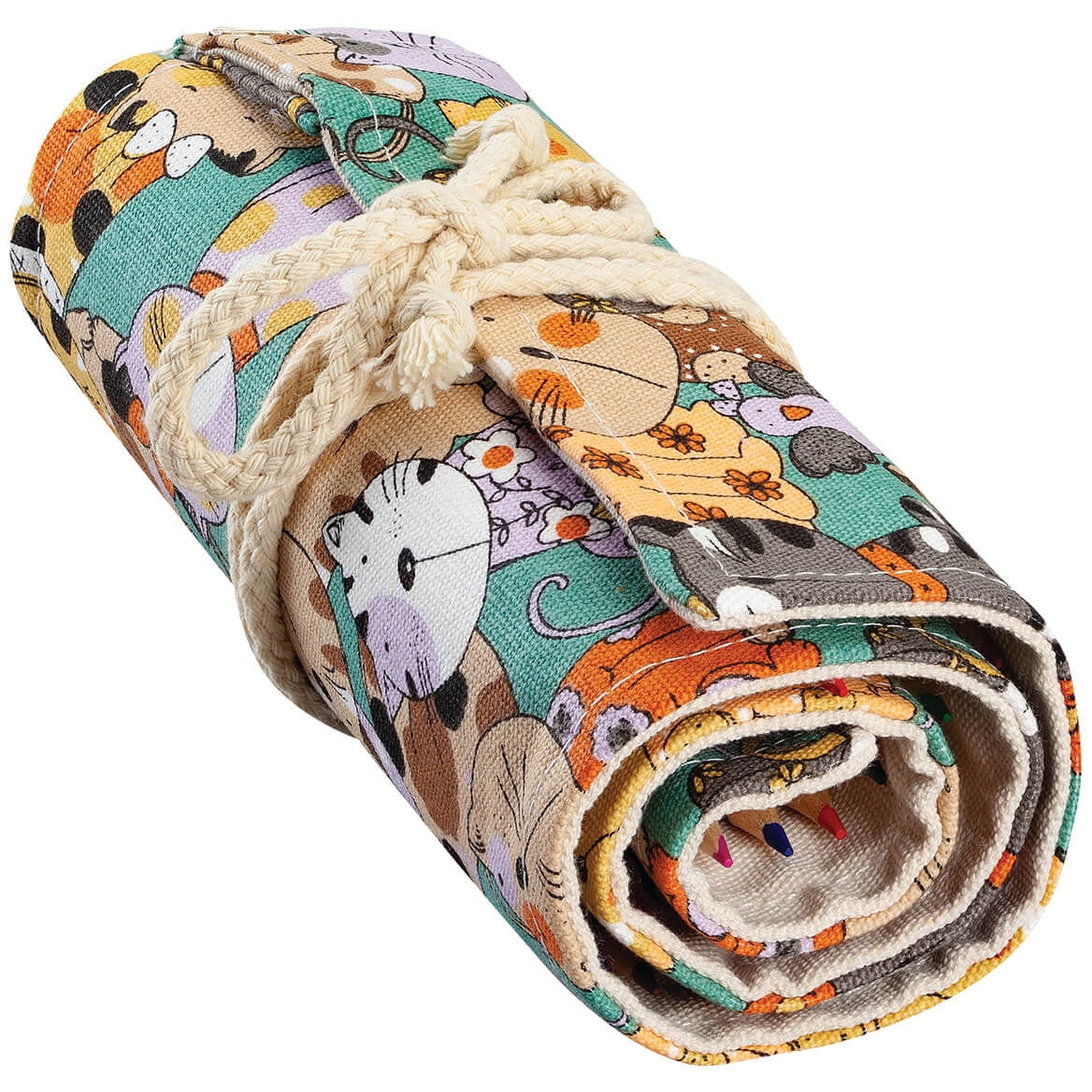 Colored Pencil Cats Roll 48-Pc. Set