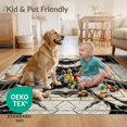 thumbnail image 4 of ODIKA 3'x5' Ultra-Soft Throw Mat, Abstract Linework Vein Motifs Veined Streaks Flow Symmetrical Swirl Flowing None Washable, Bare feet friendly, Easy Care Indoor rug for Bedside, Vanity, 4 of 7