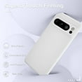 thumbnail image 4 of for Google Pixel 8 Pro Case, Silicone Phone Case with 2 Screen Protector, Soft Anti-Scratch Microfiber Lining, Full Body Shockproof Slim Cover Support Wireless Charging, White, 4 of 16