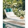 thumbnail image 6 of Teal Abstract Outdoor Head Resting Pillows with Insert Vintage Graffiti 2 Pack Waterproof Lumbar Pillows with Adjustable Elastic Strap for Patio Recliner Chaise Beach Chair, 12"x20", 6 of 7
