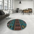 thumbnail image 4 of Ahgly Company Machine Washable Indoor Rectangle Transitional Beetle Green Area Rugs, 8' x 12', 4 of 7