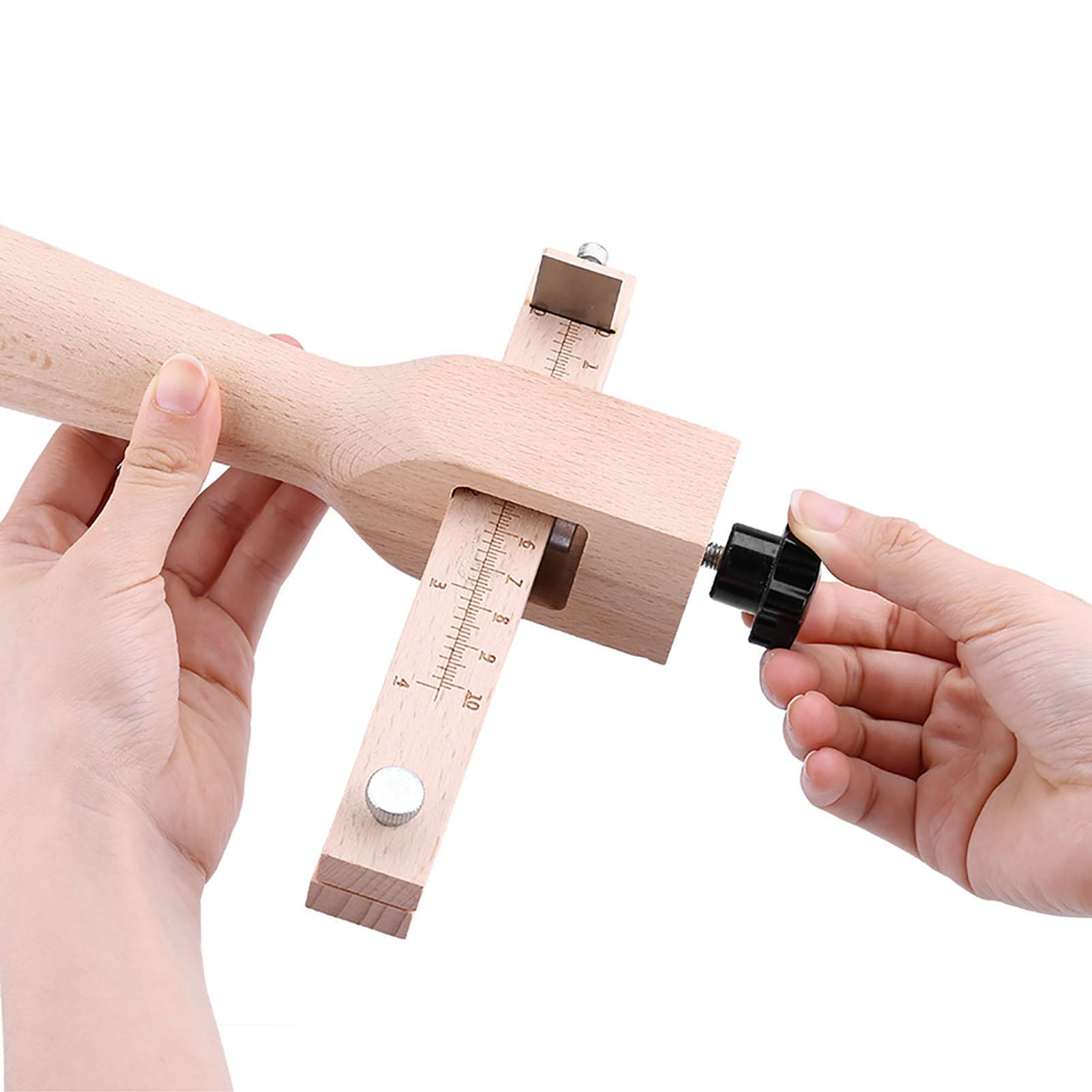 Outil De Coupe Pour Cuir En Bois Réglable - Coupe Bandes Et Sangles De 0 à 10 Cm, Avec 5 Lames De Rechange - 12