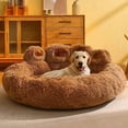 thumbnail image 4 of Dog Bed Round Pet Cat House Long Plush Deep Sleeping Warm Bear Paw Shape Super Soft Cushion for Medium&Large Dogs Pet Supplies ShopWise Round, 4 of 8