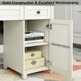 thumbnail image 7 of Vabches 47" Farmhouse Executive Desk with Hutch, Home Office Computer Desk with Charging Station & Drawers, 7 of 7