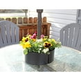thumbnail image 3 of AuldHome Design Umbrella Planter for Patio Table w/ Umbrella Hole (Black), Enamelware Half-Circle Planter Pots, 3 of 9