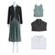 thumbnail image 4 of Disfraz de Lydia para cosplay, vestido verde con falda, abrigo, uniforme para mujer, película, Halloween, Navidad, carnaval, fiesta, traje, 4 of 4