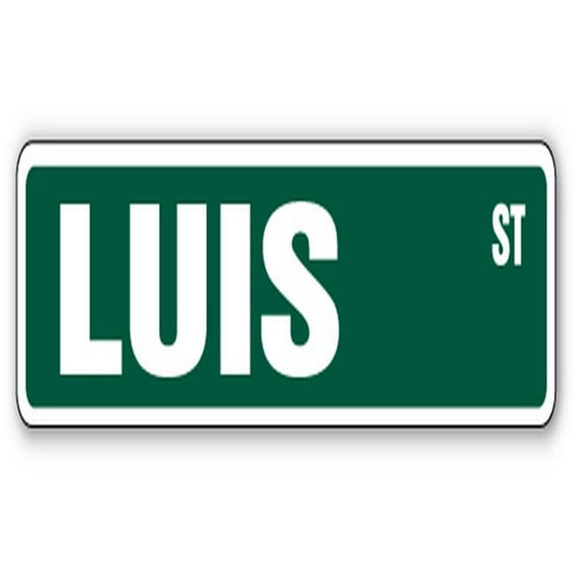 SignMission SS-LUIS Panneau de Chambre pour Enfants Rue Luis 18 Po.