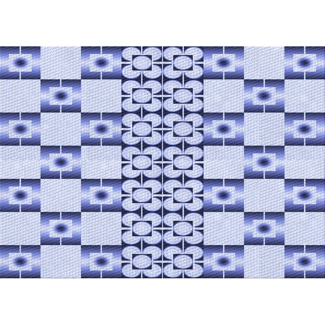 Ahgly Company Machine Washable Indoor Rectangle Transitional Heavenly Blue Area Rugs, 5' x 8'