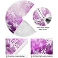 thumbnail image 2 of FMSHPON Violet Christmas Snowflake Xmas Christmas Tree Skirt Stand Mat for Holiday Party Decoration Indoor Outdoor 48 inches, 2 of 6