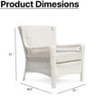 thumbnail image 2 of Krikacy Patio Rattan Armchairs Set of 2,HDPE All-Weather Hand-woven Wicker,for Porch Deck,Beige, 2 of 7