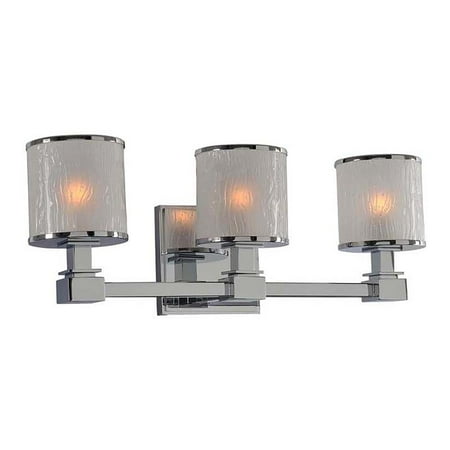 

Kalco Lighting Destin 19 3-light Modern Glass Bath Light in Chrome
