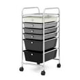 thumbnail image 1 of Costway 6 Drawer Rolling Storage Cart Scrapbook Paper Office Organizer Mixed Black, 1 of 10