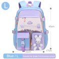 thumbnail image 1 of Cute Cartoon Bunny Backpack Girl Kindergarten Princess Schoolbag (L Azul), 1 of 5