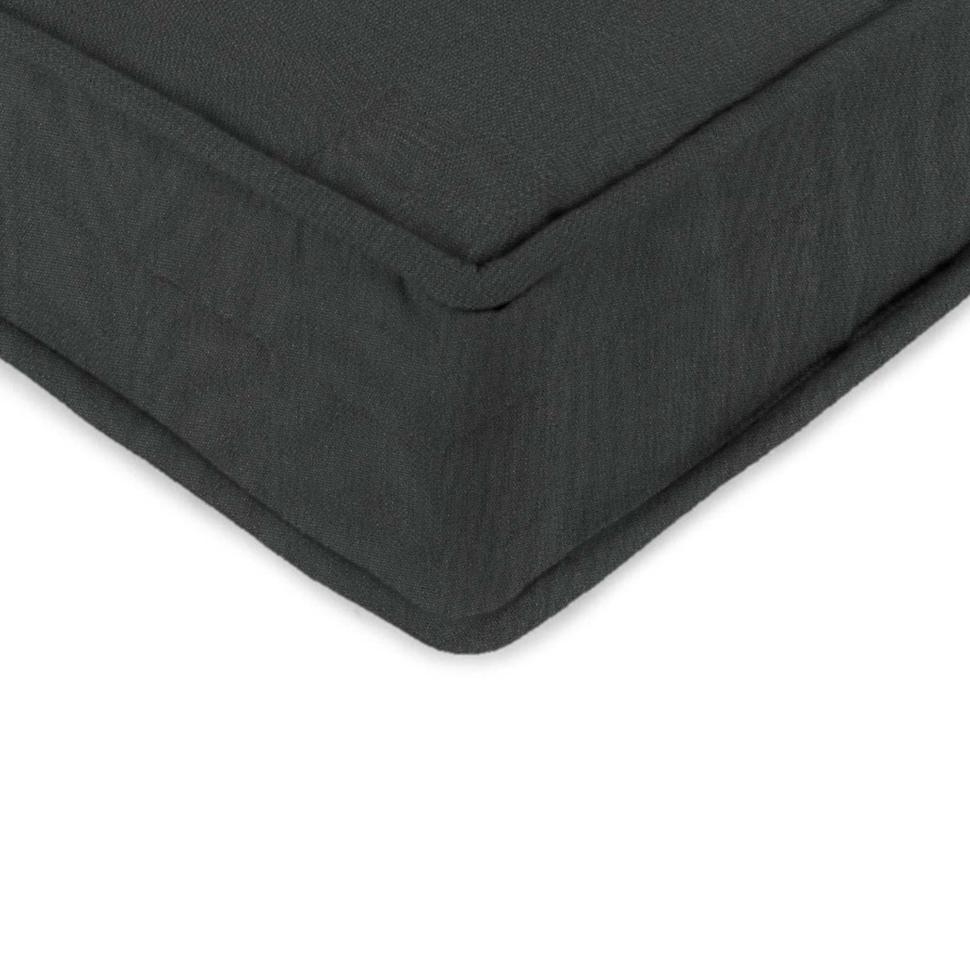 Jordan Manufacturing 45" x 22" Canvas Charcoal Solid Rectangular Outdoor Deep Seating Chair Seat and Back Cushion with Ties and Welt