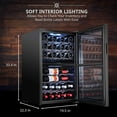 thumbnail image 3 of Ivation 43 Bottle Freestanding Wine Refrigerator, Dual Zone Wine Fridge with Lock, Black, 3 of 8