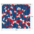 thumbnail image 5 of Red Blue Camo Bold Shapes Pattern Shower Curtain 84"x72" ,Bathroom Decorative Shower Curtains Set with 12 Hooks,Modern Waterproof Washable Shower Curtain, 5 of 6