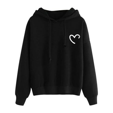 

Aueoeo Trendy Hoodies Hoodies for Women Plus Size Women s Fashion Casual Long Sleeve Print Hooded Pocket Sweatshirt Tops Blouse