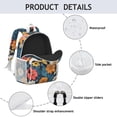 thumbnail image 4 of Colorful Floral Pattern Backpack for School,Cute School Bag,Schoolbag with Adjustable Shoulder Straps & Padded Back,15"x11.42"x5.5", 4 of 6