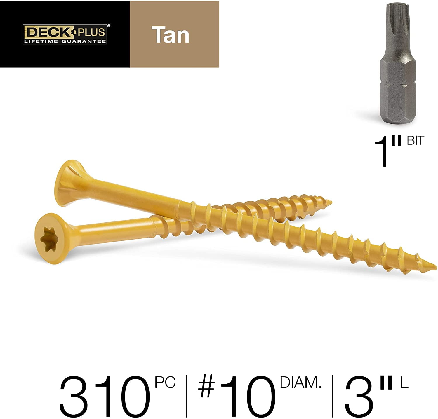 Hillman Fasteners 48419 5LB 3x10 Tan Deck Screw