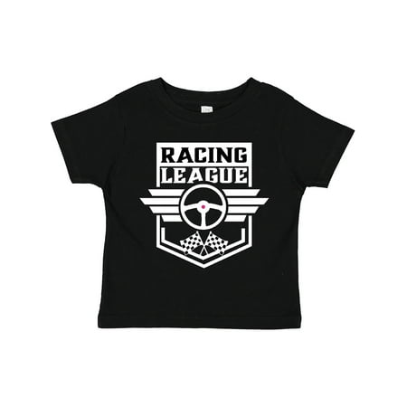 

Inktastic Racing League with Race Car Wheel and Wings Gift Toddler Boy or Toddler Girl T-Shirt