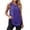 Purple, variant on cocolona Womens Summer Workout Tank Tops Crew Neck Sleeveless Side Split Shirts Casual Outdoor Sports Tees Blouses