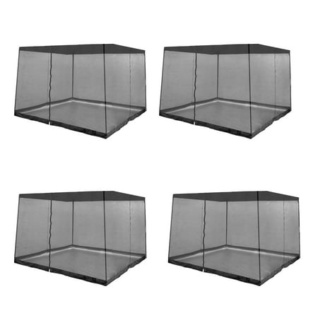 Screen Room Gazebo - Z-Shade Bug Screen 13' x 13' Instant Gazebo Screenroom (Screen Only) (4 Pack)