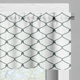 thumbnail image 5 of Ambesonne Antique Valance & Curtain, Curvy Wavy Shapes, 55"x30", Slate Blue and White, 5 of 6