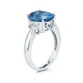 thumbnail image 2 of SZUL Women's Blue Topaz and Diamond Ring in 10k White Gold, 2 of 5