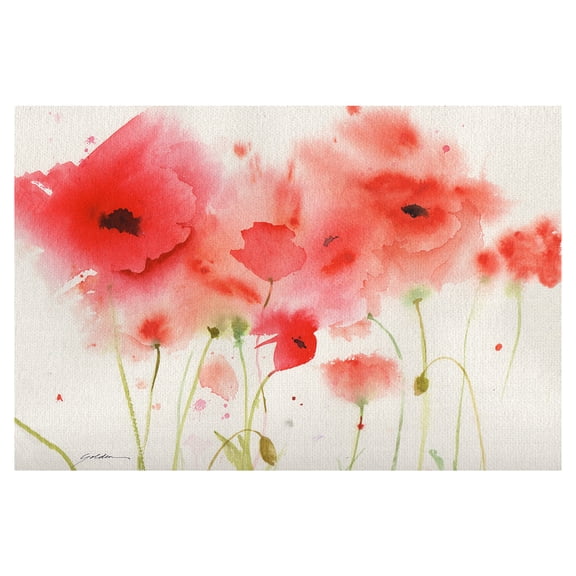 Masterpiece Art Gallery Red Poppies by Sheila Golden Canvas Art Print 24" x 36"