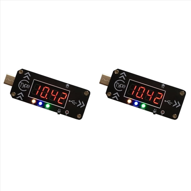 2X Disparador de Carga USB Cargador Voltímetro Amperímetro 5V/9V/12V/15V/20V/ PD2.0 PD3.0 Tipo-C Dispositivo de Señuelo USB para Cargador PD
