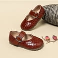 thumbnail image 5 of Girls Mary Jane School Dress Shoes for Little Big Kid Uniform Chunky Heel Closed Round Toe Flats Wedding Formal School Uniform Shoes Brown 24, 5 of 5