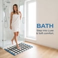 thumbnail image 5 of REGALWOVEN Bathroom Rugs Checkered Extra Soft Absorbent Plush Bath Mat, Non Slip Machine Washable Blue 24" x 16", 5 of 6