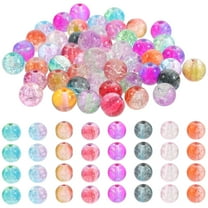 PAMINGONO 150Pcs Round Glass Bead Bulk Assorted Beads for Jewelry Making