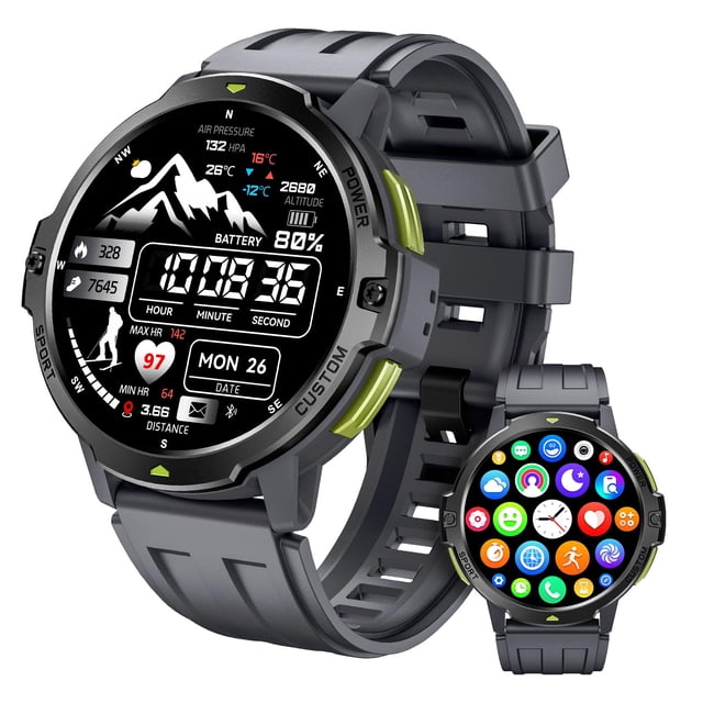 Smartwatch Ynwinste 1,46" GPS 3ATM resistente al agua 580 mAh