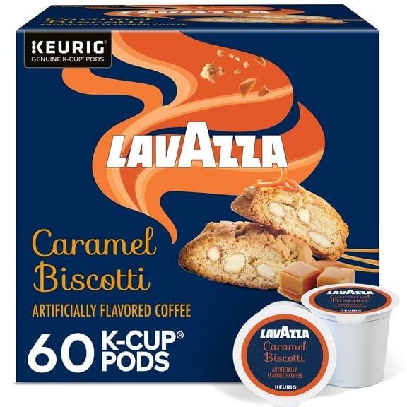 Lavazza Caramel Biscotti Keurig K-Cup® Pods, Light-Medium Roast, 100% Arabica (60 Pods)
