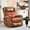 Yellow, variant on Leumius Swivel Rocker Recliner Chair with Vibration Massage and Lumbar Heating,Ergonomic Lounge Chair with Rocking Function,Rivet Design,Red