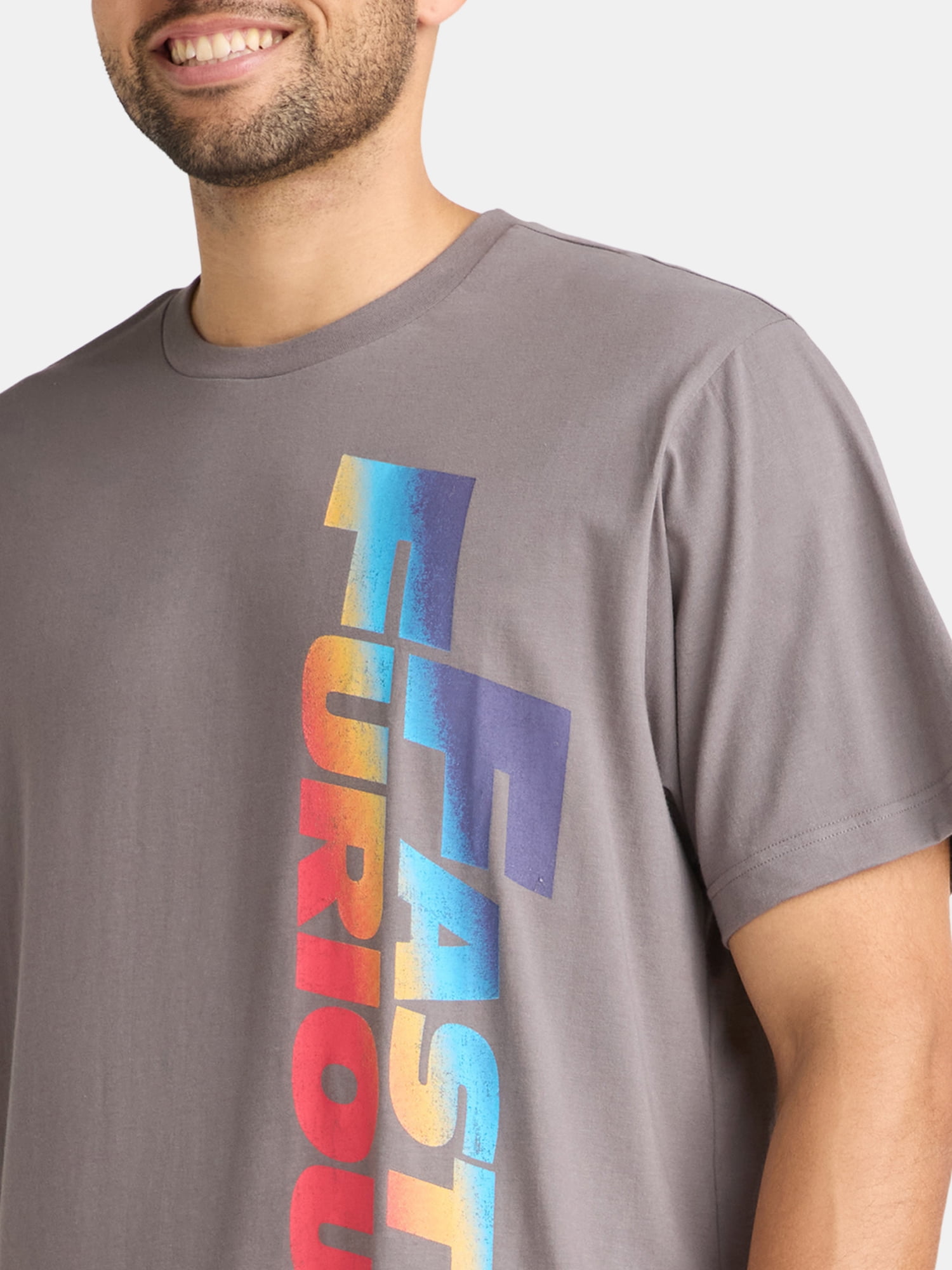 Fast & Furious Men's and Big Men's Front Back Graphic Tee with Short Sleeves, Sizes S-3XL