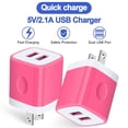 thumbnail image 2 of Charging Block,Type C Charger Block Fast Charging 10 Feet HopePow 2PCS 2.1A/5V Dual Usb Wall Charger Block Adapter Plug with 2PCS Charging Cable 10ft USB C Cable High Speed Android Phone Charger Cord, 2 of 9