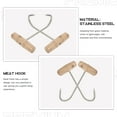 thumbnail image 6 of 2 Pcs Hook Meat Hooks Butcher Processing Ordinary Stainless Steel Wood, 6 of 6