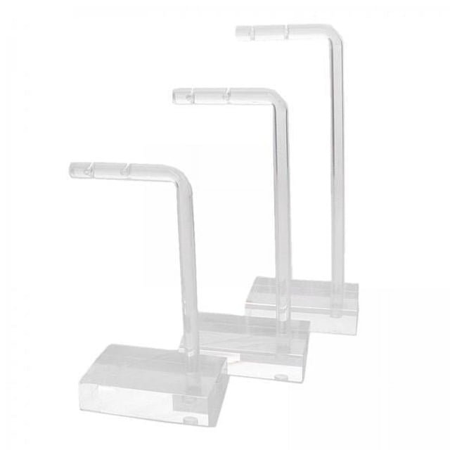 Xuanheng 2-10pack Set of 3 Transparent Acrylic Earrings Jewelry Storage Hanging Rack 3 Pcs