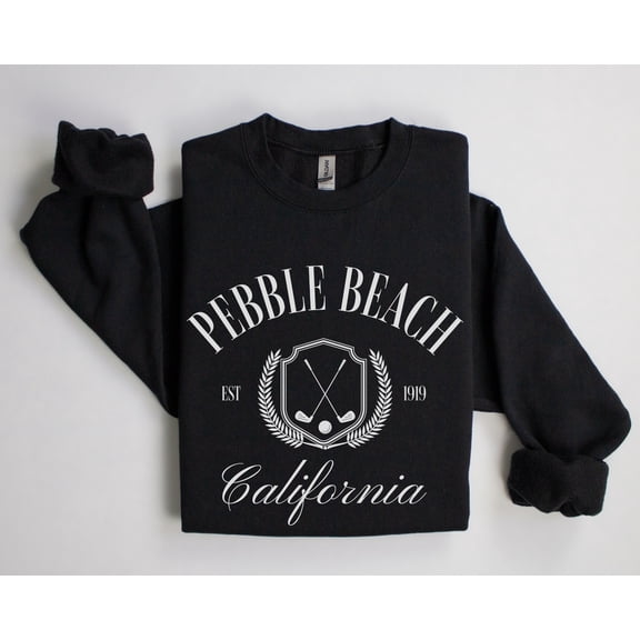 Pebble Beach, California Crewneck T-Shirt, Retro Old Money Style Pullover, Gift for Her Go