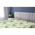 thumbnail image 5 of Ambesonne Hawaiian Fitted Sheet, Tropical Jungle Art Orchid, Twin XL Size, Fern Green Beige Magenta, 5 of 5