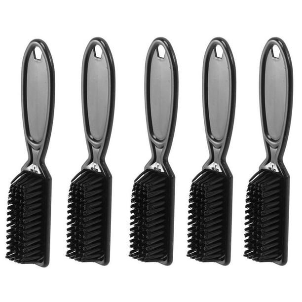 5X Cepillo de Desvanecimiento Peine Tijeras Cepillo de Limpieza Cepillo de Limpieza Forma de Cabeza de Aceite Vintage Desvanecimiento de La Piel En Barbería