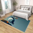 thumbnail image 4 of 2x3 Rug, Puffin Door Mat Washable Non Slip Soft for Entryway, Cute Bird Animal Rug, Bird Lover Carpet, Puffin Home Decor & Gifts, 4 of 6