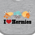 thumbnail image 4 of Inktastic I Heart Hermit Crabs Boys or Girls Baby Bib, 4 of 4