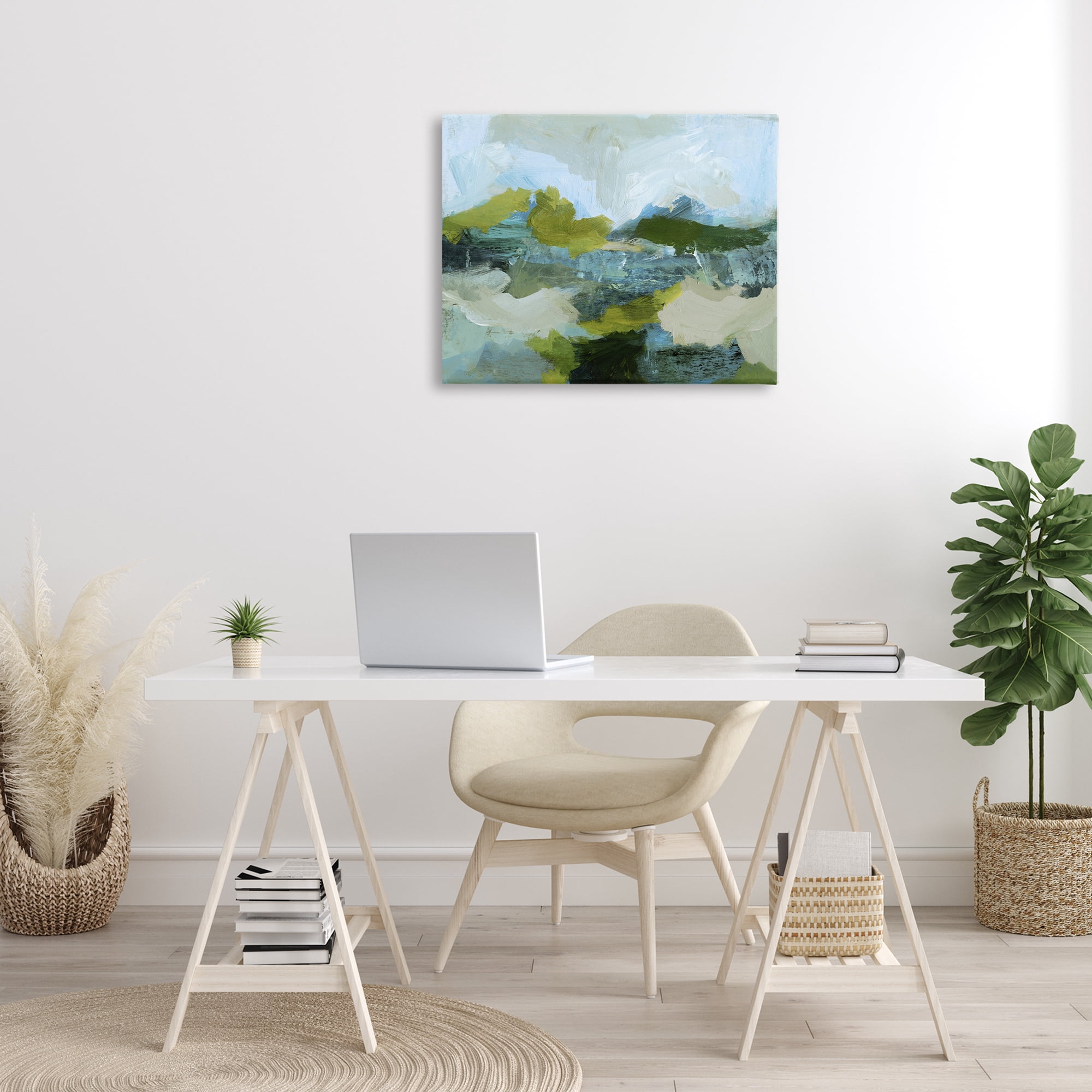 Stupell Industries Expressive Abstract Scenery Abstract Painting Wrapped Canvas Art Print Wall Art, 30 x 24